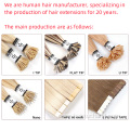 European Flat Keratin Tip Hair Extension Fused Flat Human Hair Extensions Blonde #60 Hair For White Women